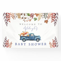 Cartel Baby Shower de niño pequeño calabaza
