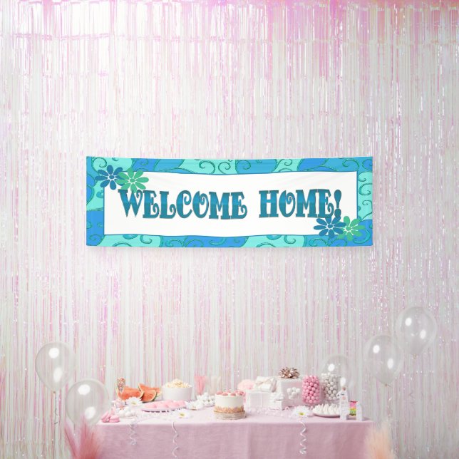 Bienvenido a casa decoración, bienvenida a casa, pancartas de tela