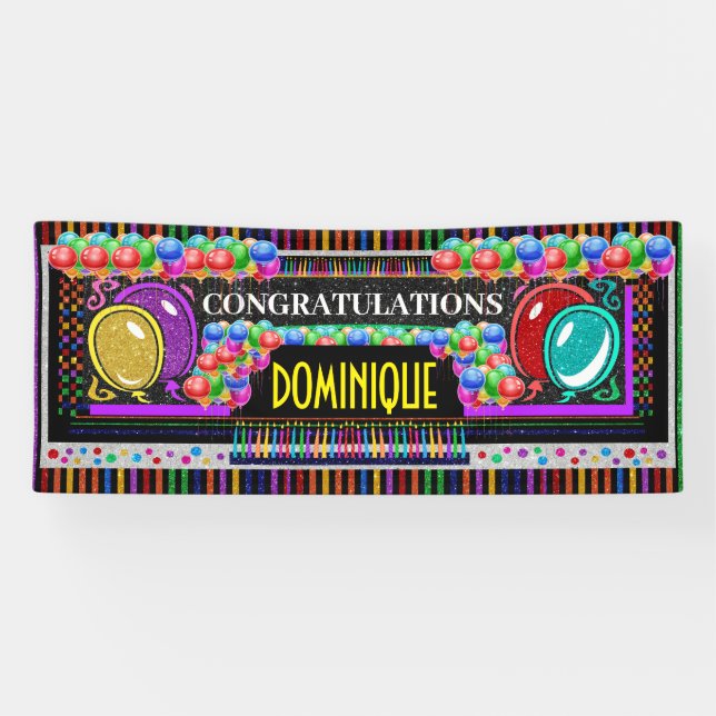 Lona Cartel de 6 pies de felicitación (Horizontal)