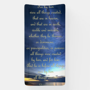 Lona Cartel de aliento - Colossianos 1:16-17