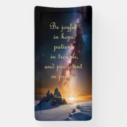 Lona Cartel de aliento - Romanos 12:12