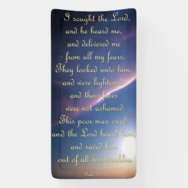 Lona Cartel de aliento - Salmo 34:4-6