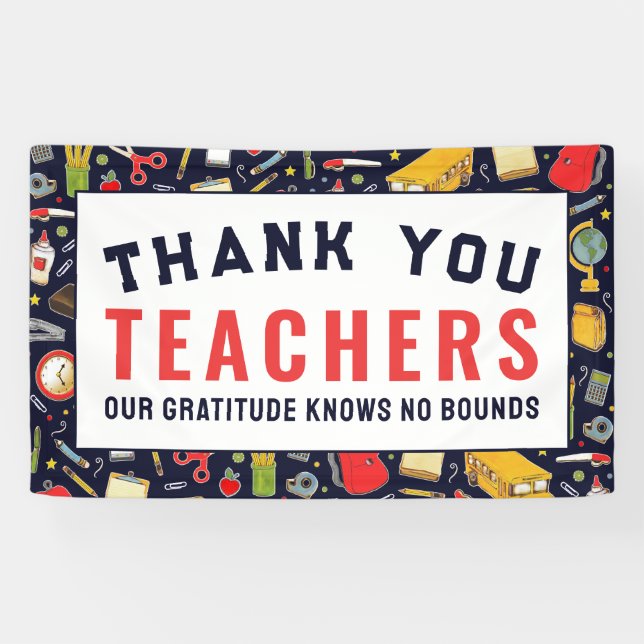 Lona Cartel de Apreciación del Profesor (Horizontal)