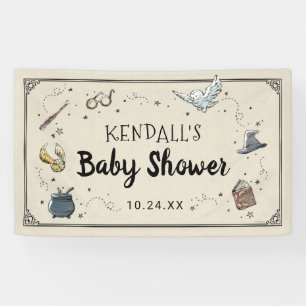 Lona Cartel de Baby Shower de Harry Potter