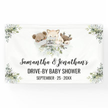 Cartel de Baby Shower Forest Animals