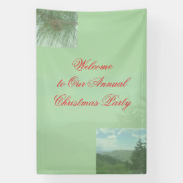 Lona Cartel de bienvenida a la fiesta de Navidad