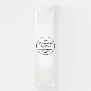 Lona Cartel de bienvenida de boda personalizada 10'x2.5