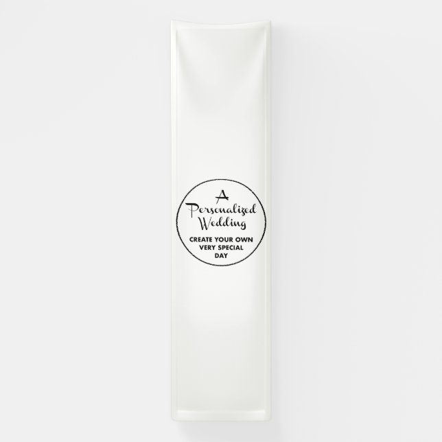 Lona Cartel de bienvenida de boda personalizada 10'x2.5 (Vertical)