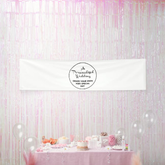 Lona Cartel de bienvenida de boda personalizada 2.5'x10
