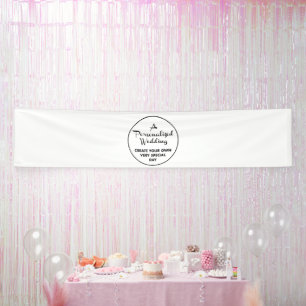 Lona Cartel de bienvenida de boda personalizada 2.5'x12
