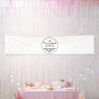 Lona Cartel de bienvenida de boda personalizada 2.5'x12