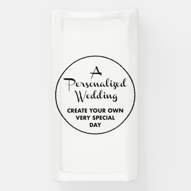 Lona Cartel de bienvenida de boda personalizada 2' x 1' (Vertical)