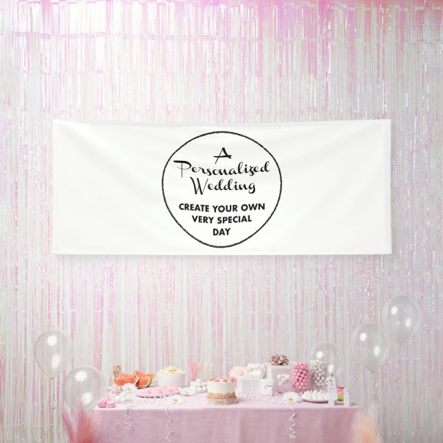 Lona Cartel de bienvenida de boda personalizada de 4' x (Fiesta)