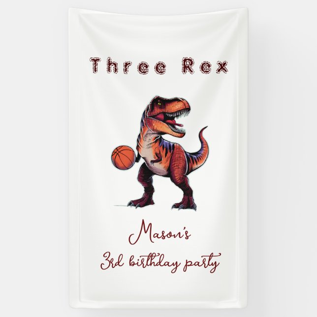 Lona Cartel de bienvenida de cumpleaños de baloncesto d (Vertical)
