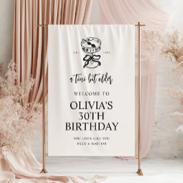 Lona Cartel de bienvenida de cumpleaños Martini, un poc