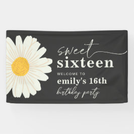 Lona Cartel de bienvenida de Daisy 16th Birthday