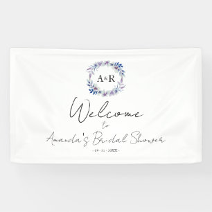 Lona Cartel de bienvenida de la ducha de novia floral m
