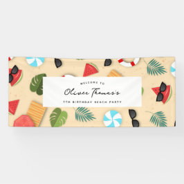 Lona Cartel de bienvenida de la fiesta de cumpleaños de