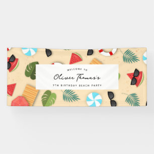 Lona Cartel de bienvenida de la fiesta de cumpleaños de