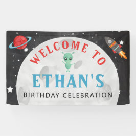 Lona Cartel de bienvenida de Vinyl de cumpleaños en el 