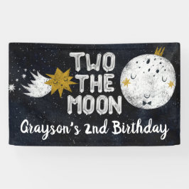 Lona Cartel de bienvenida del 2º cumpleaños Two the Moo
