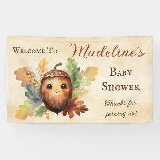 Lona Cartel de bienvenida para baby shower A Little Aco