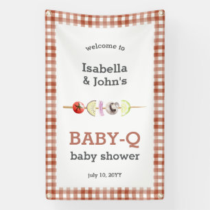 Lona Cartel de Bienvenida para Baby Shower de Barbacoa