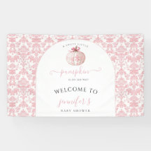Cartel de bienvenida para baby shower de Calabaza 