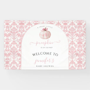 Lona Cartel de bienvenida para baby shower de Calabaza