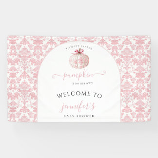 Lona Cartel de bienvenida para baby shower de Calabaza 