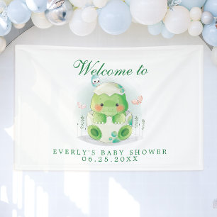 Lona Cartel de bienvenida para baby shower de huevo de