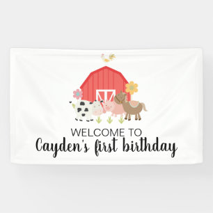 Lona Cartel de bienvenida para fiesta de cumpleaños en