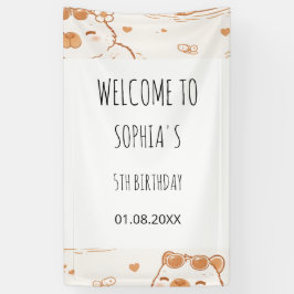 Lona Cartel de bienvenida para la fiesta de cumpleaños 