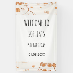 Lona Cartel de bienvenida para la fiesta de cumpleaños 