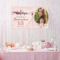 Cartel de bienvenida para Quinceañera de cumpleaño