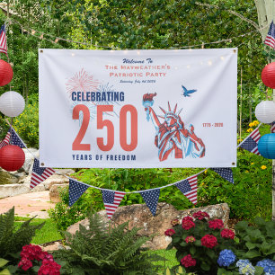 Lona Cartel de bienvenida patriótico del 250 aniversari
