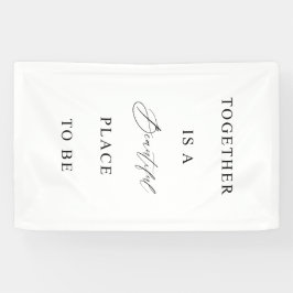Lona Cartel de boda “Juntos es un lugar hermoso”