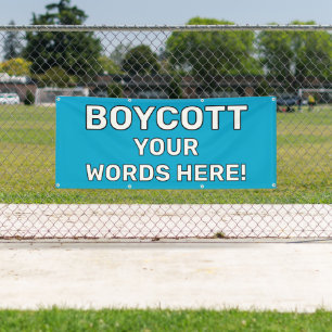 Lona Cartel de boicot personalizado