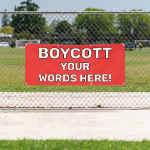 Lona Cartel de boicot personalizado