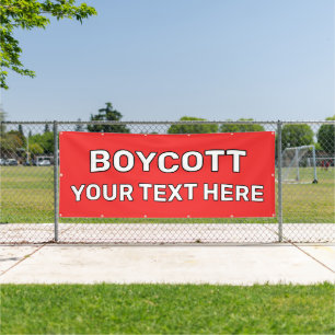 Lona Cartel de boicot personalizado