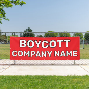 Lona Cartel de boicot personalizado