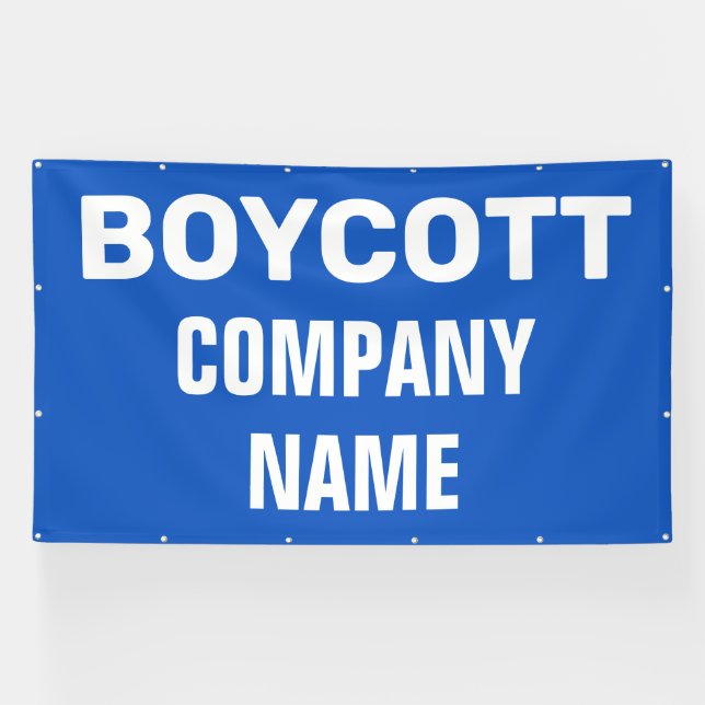 Lona Cartel de boicot personalizado (Horizontal)