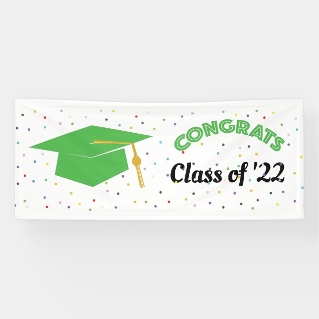 Lona Cartel de clase de felicitaciones (VERDE) (Horizontal)