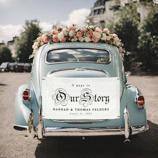 Lona Cartel de coche del Boda de libros de historias (Subido por el creador)