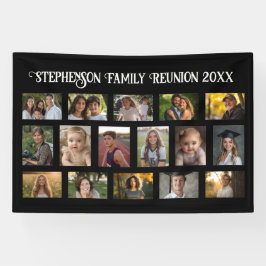 Lona Cartel de Collage de fotos de 16 Reunión de famili