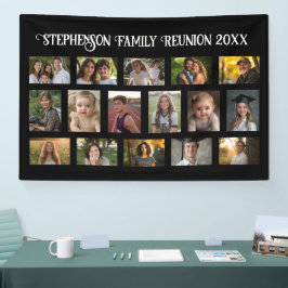 Lona Cartel de Collage de fotos de 16 Reunión de famili