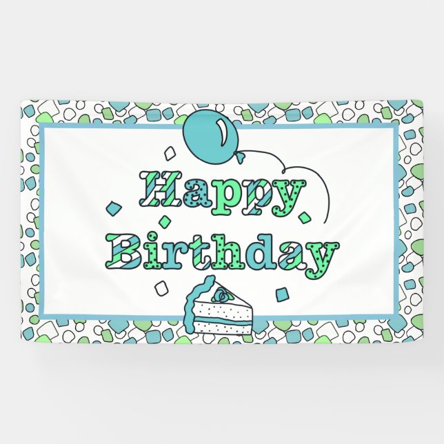 Lona Cartel de cumpleaños (Horizontal)