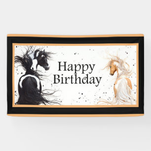 Lona Cartel de cumpleaños caballo por Bihrle