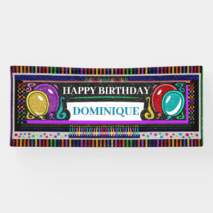 Lona Cartel de cumpleaños de 6 pies feliz feliz