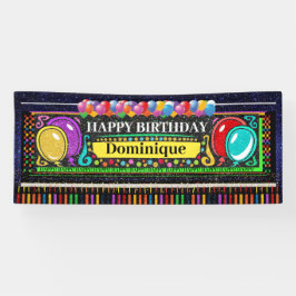 Lona Cartel de cumpleaños de 6 pies feliz feliz